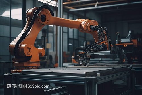 工作中的黃色機械臂